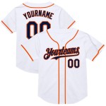 Custom White Navy-Orange Mesh Authentic Throwback Baseball Jersey Custom White Navy-Orange Mesh Authentic Throwback Baseball Jersey
