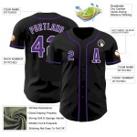 Custom Black Purple-White Authentic Baseball Jersey Custom Black Purple-White Authentic Baseball Jersey