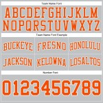 Custom Gray Orange-White Authentic Throwback Basketball Shorts