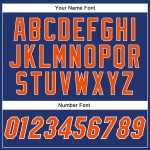 Custom Royal Orange-White Authentic Baseball Jersey