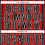 Custom Black Red-White Line Sublimation Soccer Uniform Jersey