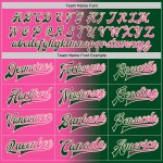 Custom Green Pink-Cream Bomber Full-Snap Varsity Letterman Gradient Fashion Jacket