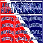 Custom Red Royal-White Round Neck Sublimation Basketball Suit Jersey