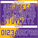 Custom Purple Gold-White 3D Pattern Design Abstract Brush Stroke Authentic Baseball Jersey Custom Purple Gold-White 3D Pattern Design Abstract Brush Stroke Authentic Baseball Jersey