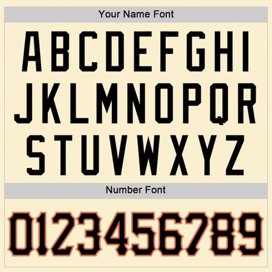 Custom Cream Black-Orange Authentic Throwback Basketball Jersey