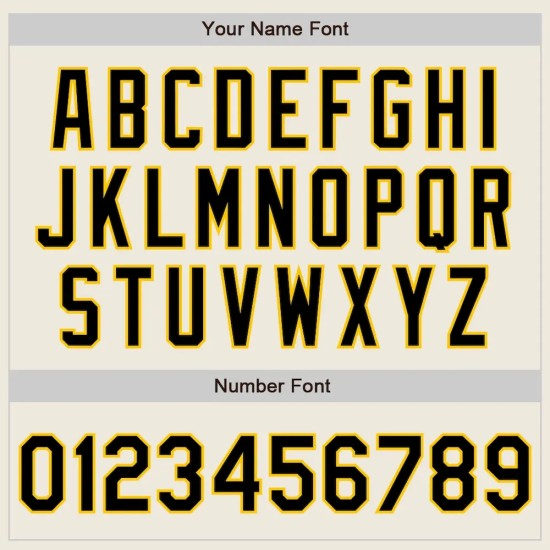 Custom Cream Black-Gold Authentic Baseball Jersey