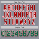 Custom Gray Kelly Green-Red Bomber Full-Snap Varsity Letterman Hoodie Jacket Custom Gray Kelly Green-Red Bomber Full-Snap Varsity Letterman Hoodie Jacket