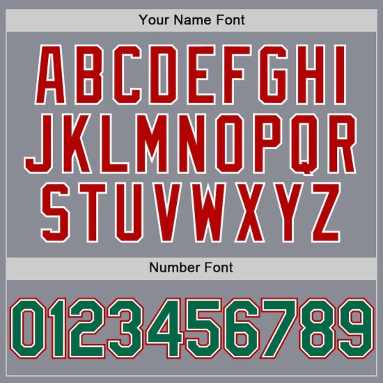 Custom Gray Kelly Green-Red Bomber Full-Snap Varsity Letterman Hoodie Jacket Custom Gray Kelly Green-Red Bomber Full-Snap Varsity Letterman Hoodie Jacket