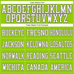 Custom Neon Green White-Purple Mesh Authentic Football Jersey