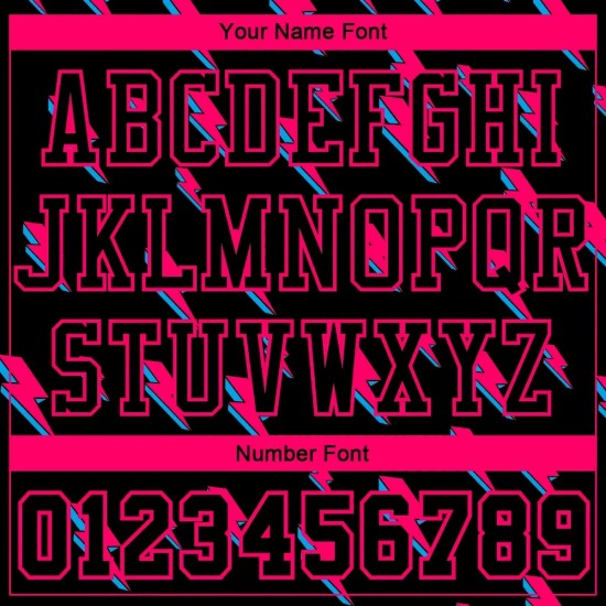 Custom Black Pink Lightning Shapes Round Neck Sublimation Basketball Suit Jersey Custom Black Pink Lightning Shapes Round Neck Sublimation Basketball Suit Jersey