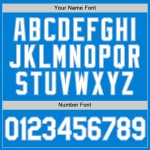 Custom Blue White-Light Blue Performance T-Shirt Custom Blue White-Light Blue Performance T-Shirt