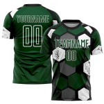 Custom Green Black-White Sublimation Soccer Uniform Jersey Custom Green Black-White Sublimation Soccer Uniform Jersey
