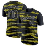 Custom Black Light Yellow-Light Gray 3D Esports Performance T-Shirt Custom Black Light Yellow-Light Gray 3D Esports Performance T-Shirt