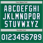 Custom Kelly Green White-Royal 3 Colors Arm Shapes Authentic Baseball Jersey