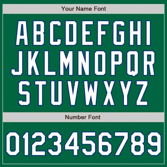 Custom Kelly Green White-Royal 3 Colors Arm Shapes Authentic Baseball Jersey