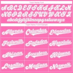 Custom Pink White Authentic Throwback Rib-Knit Baseball Jersey Shirt